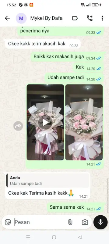 Testimonial Papan buket bunga KONAWE UTARA
