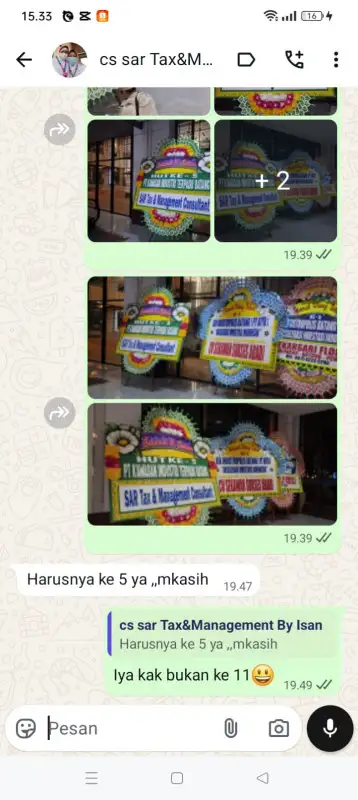 Testimonial papan bunga KONAWE UTARA