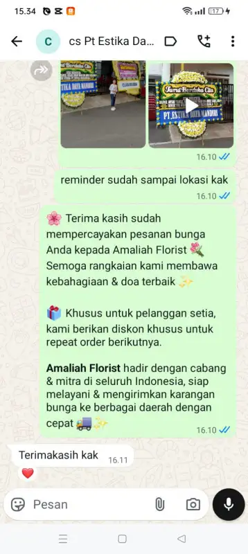 Testimonial Papan Bunga duka KONAWE UTARA